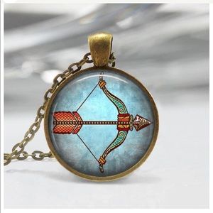 COPY - Sagittarius Zodiac Glass Pendant , Zodiac …